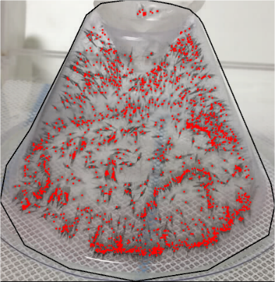 Figure shows detected mosquito movement by the ViCTA system during the WHO Cone Assay